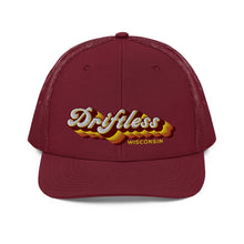 Load image into Gallery viewer, Driftless Retro Embroidery Trucker Cap - Mid-profile - Driftless Threads